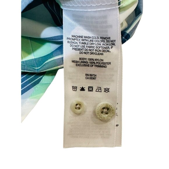 Columbia PFG NWT Omni Shade UPF 30 Men's M Blue Green Vented Fishing Shirt Plai - Picture 9 of 9